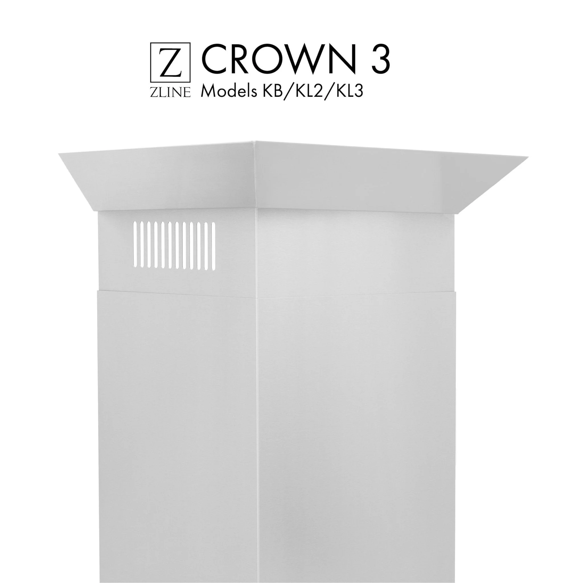ZLINE KITCHEN AND BATH CM3KBKL2KL3 ZLINE Crown Molding Profile 3 for Wall Mount Range Hood (CM3-KB/KL2/KL3)