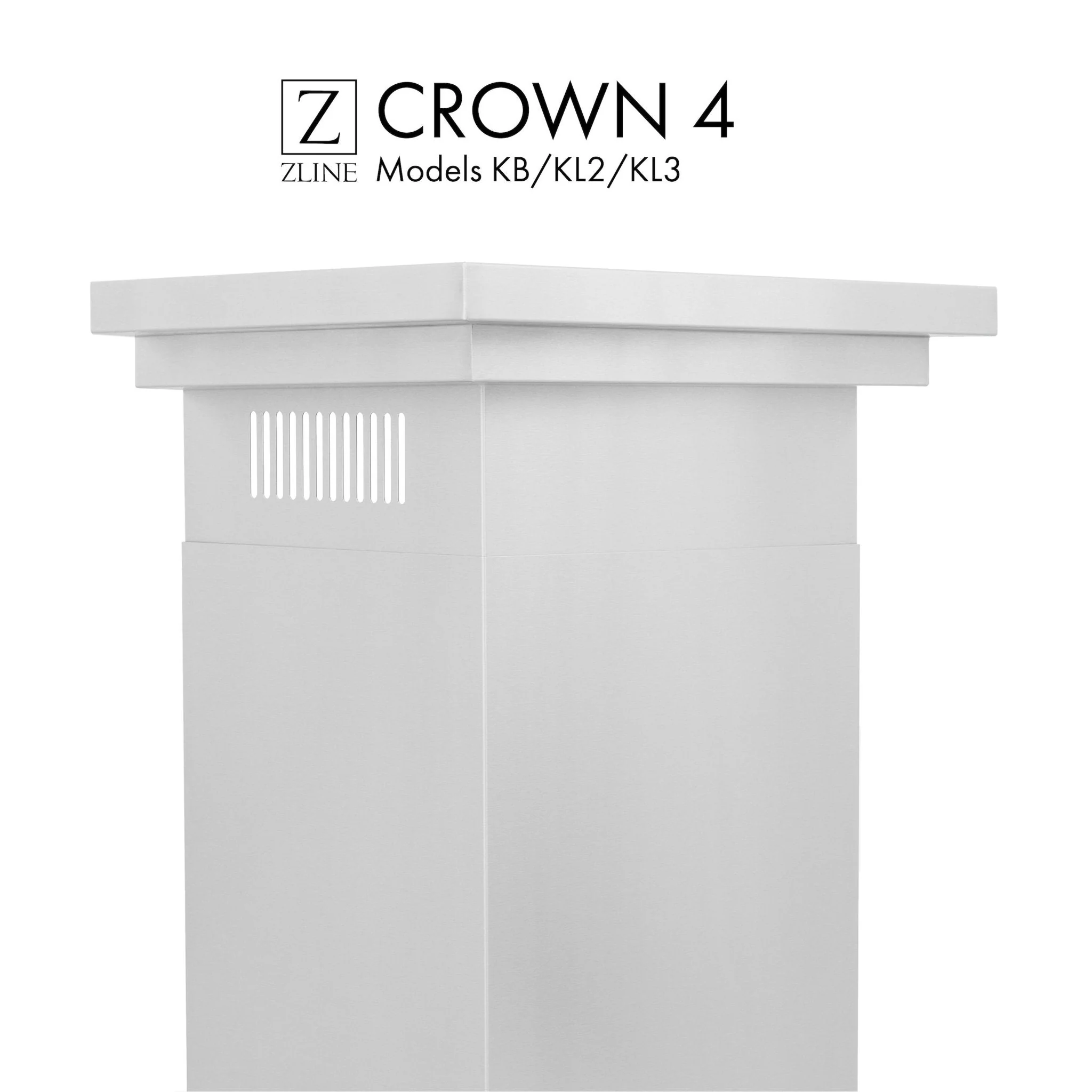 ZLINE KITCHEN AND BATH CM4KBKL2KL3 ZLINE Crown Molding Profile 4 for Wall Mount Range Hood (CM4-KB/KL2/KL3)