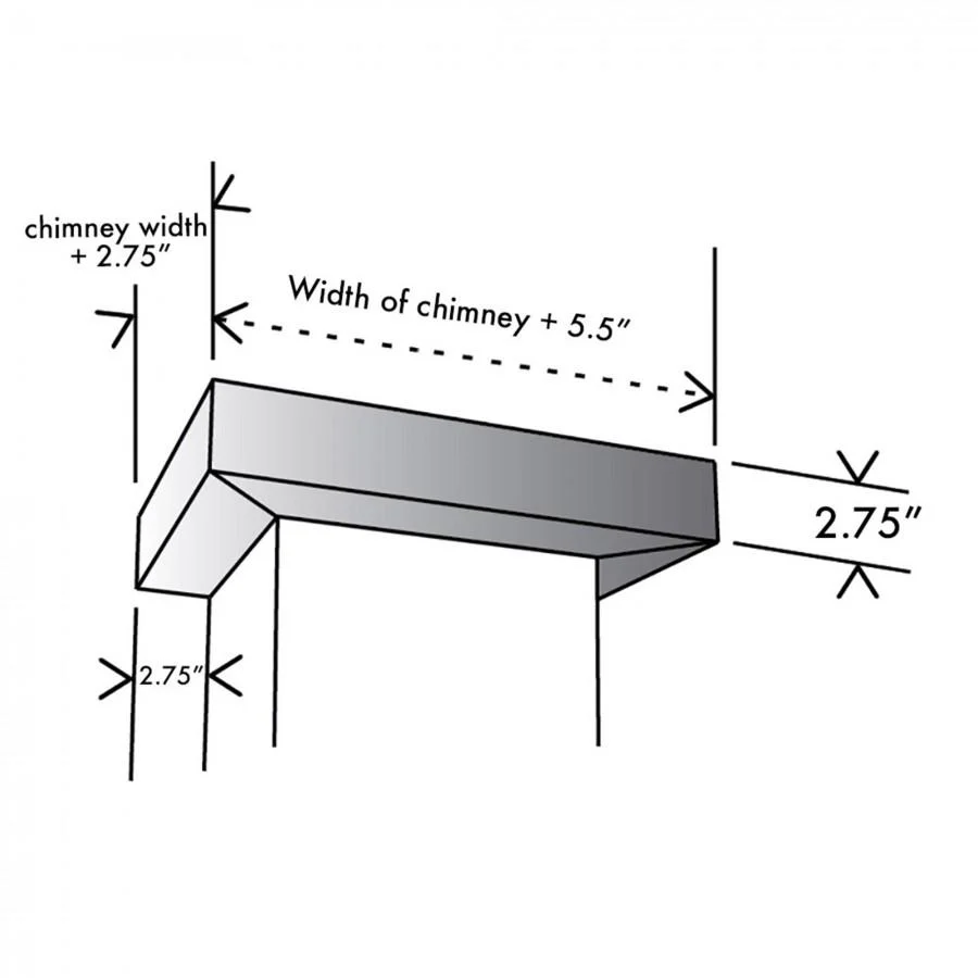 ZLINE KITCHEN AND BATH CM4KBKL2KL3 ZLINE Crown Molding Profile 4 for Wall Mount Range Hood (CM4-KB/KL2/KL3) - Image 6