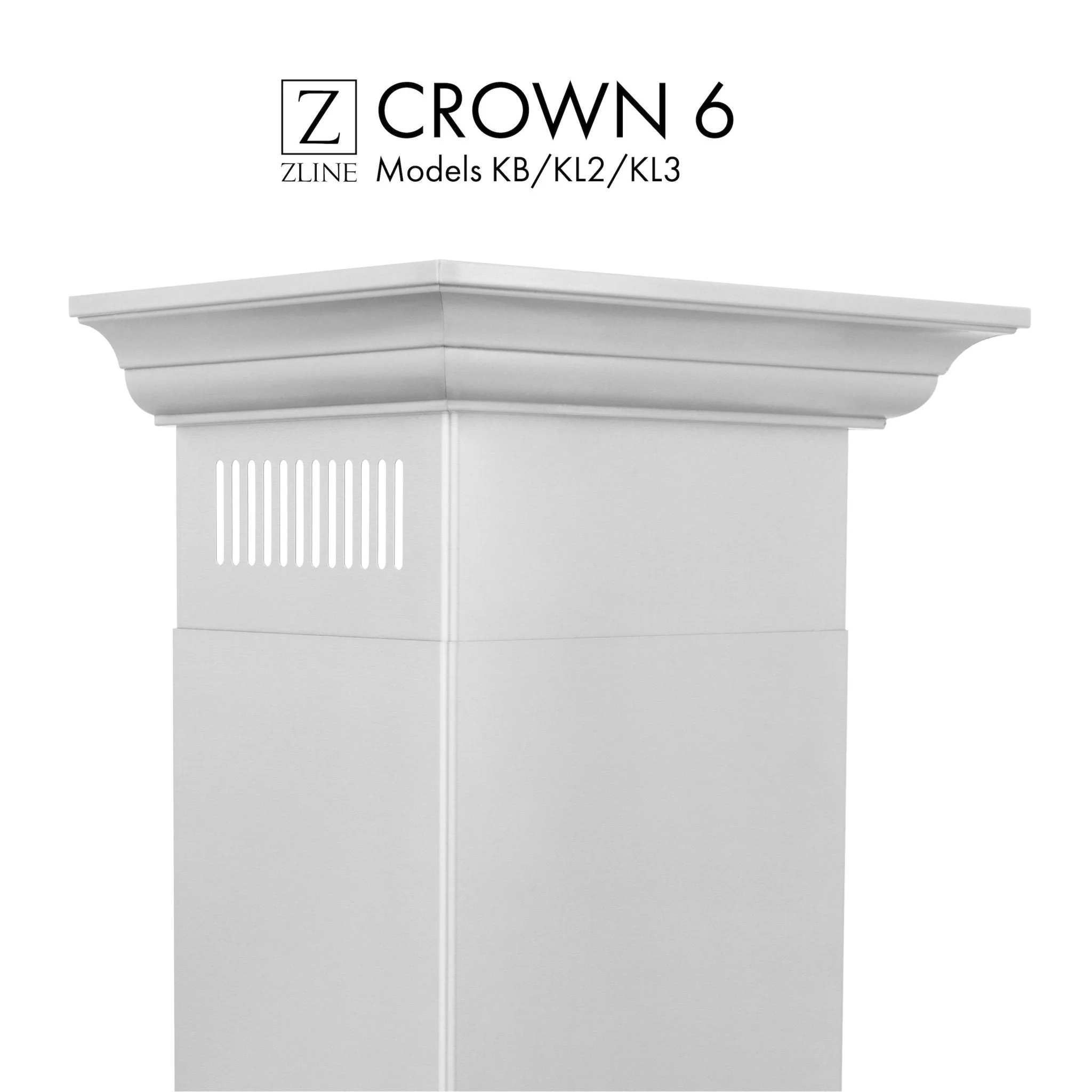 ZLINE KITCHEN AND BATH CM6KBKL2KL3 ZLINE Crown Molding Profile 6 for Wall Mount Range Hood (CM6-KB/KL2/KL3)