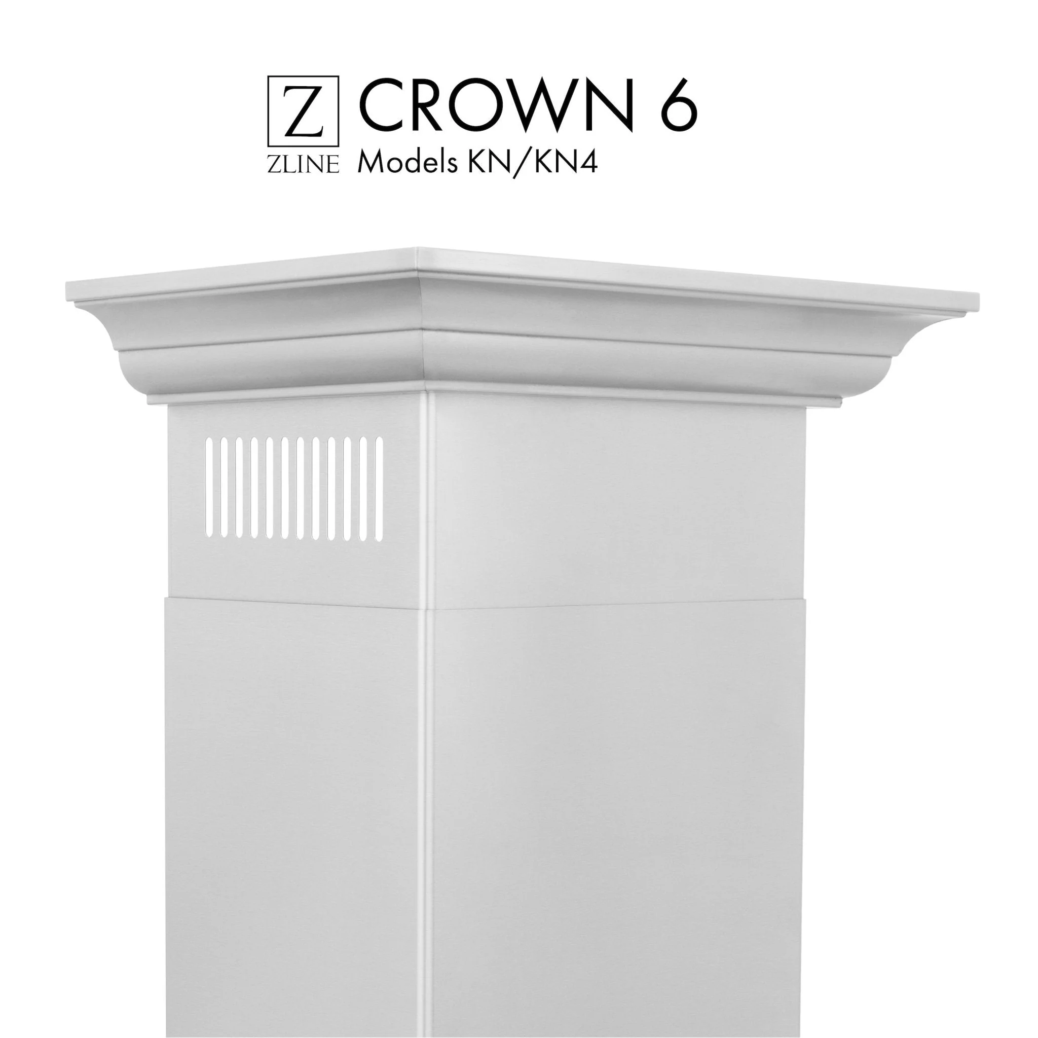 ZLINE KITCHEN AND BATH CM6KNKN4 ZLINE Crown Molding Profile 6 for Wall Mount Range Hood (CM6-KN/KN4)