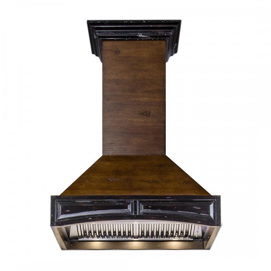ZLINE KITCHEN AND BATH 321ARRS42400 ZLINE 42 in. Wooden Wall Mount Range Hood in Antigua and Walnut - Includes Remote Motor