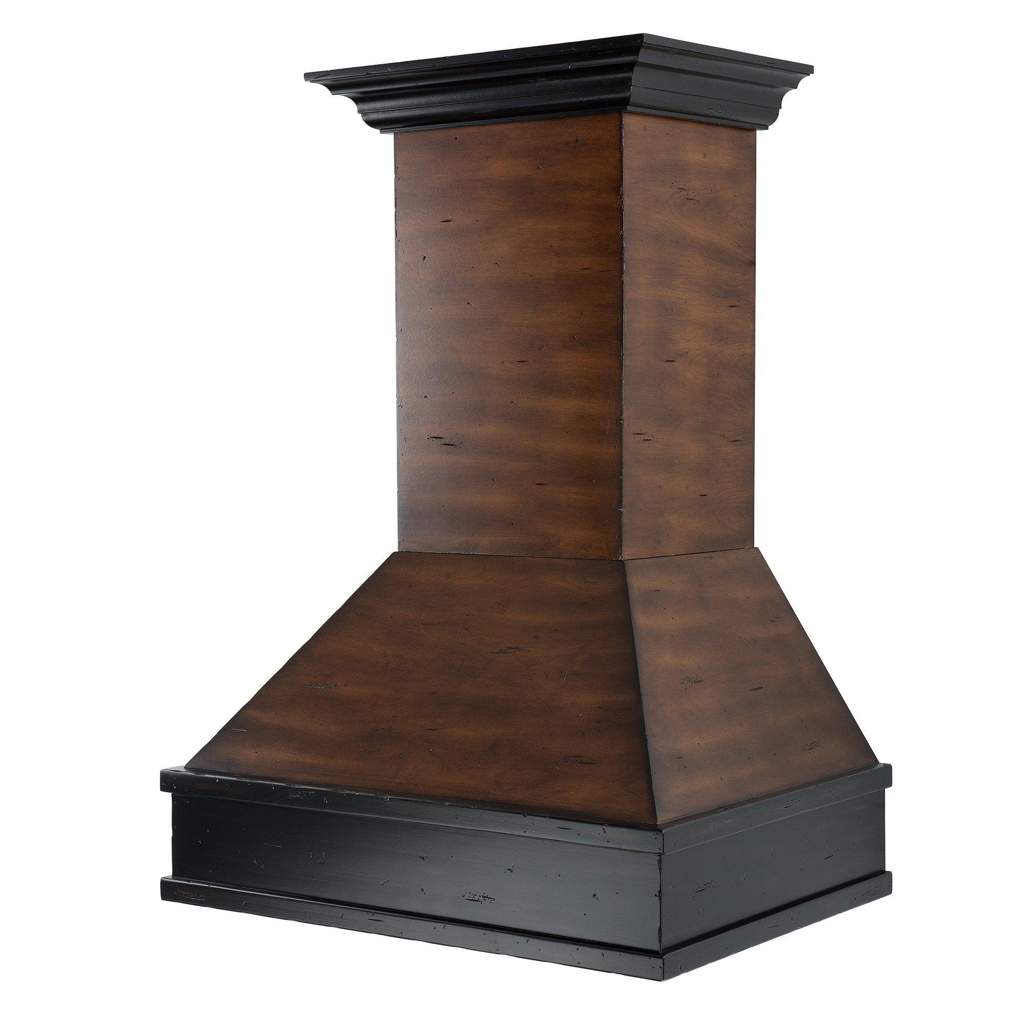ZLINE KITCHEN AND BATH 329AHRS36400 ZLINE 36" Ducted Wooden Wall Mount Range Hood with Single Remote Blower in Antigua and Hamilton (329AH-RS-36-400)