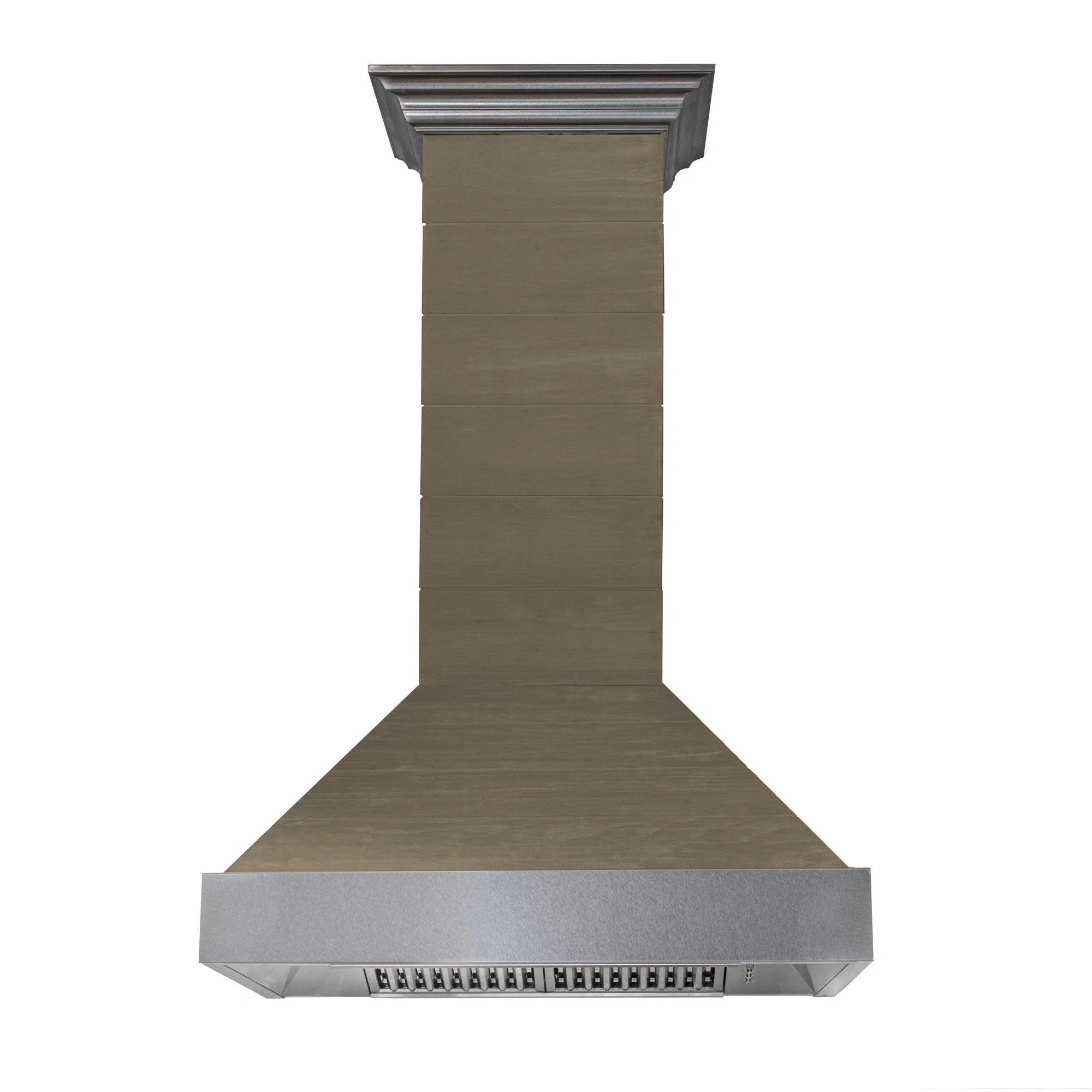 ZLINE KITCHEN AND BATH 365YY30 ZLINE 30 in. Convertible Vent Shiplap Wooden Wall Range Hood with Stainless Steel Accent - Includes Motor (365YY-30)