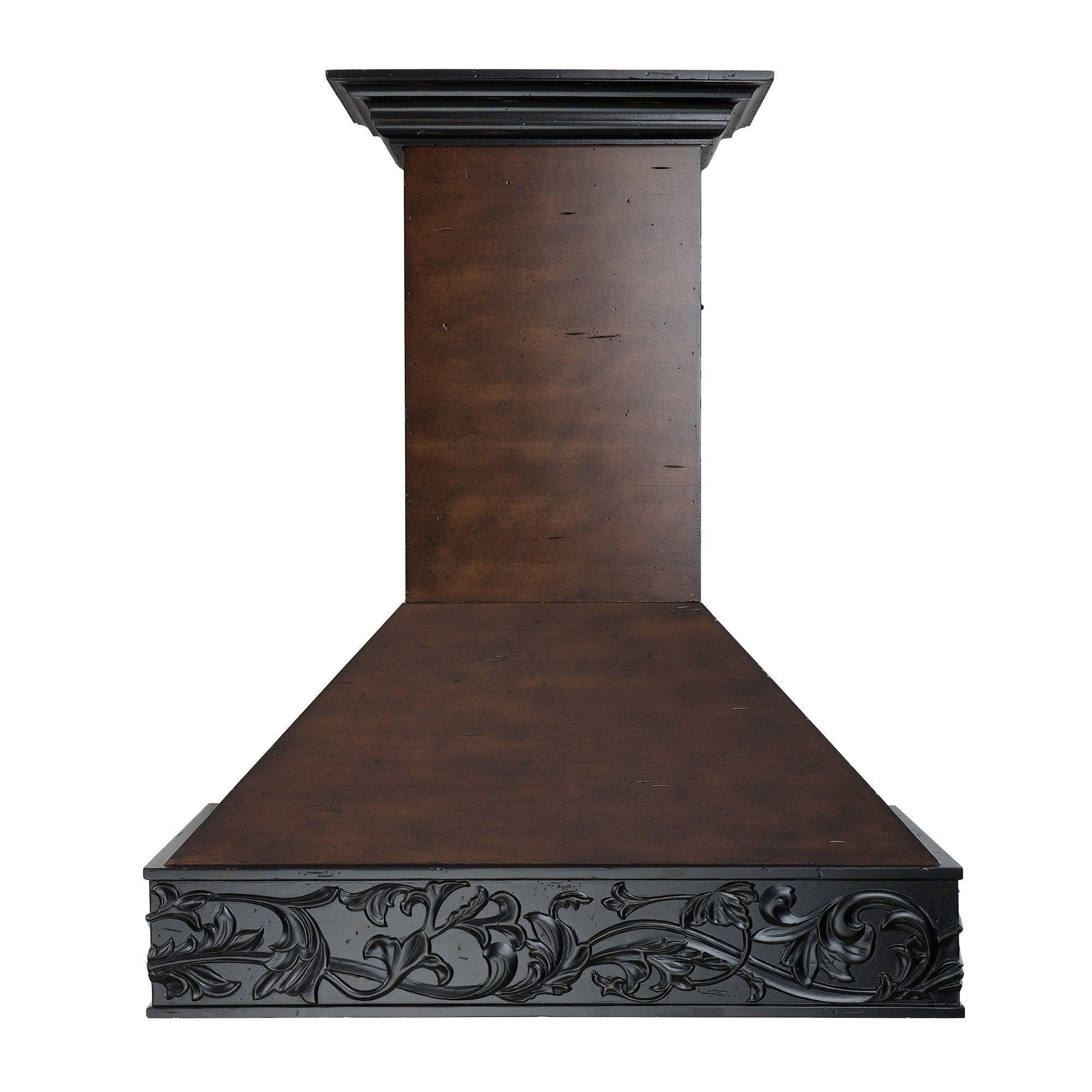 ZLINE KITCHEN AND BATH 373AWRD36 ZLINE 36 in. Wooden Wall Mount Range Hood in Antigua and Walnut - Includes Remote Motor (373AW-RD-36)