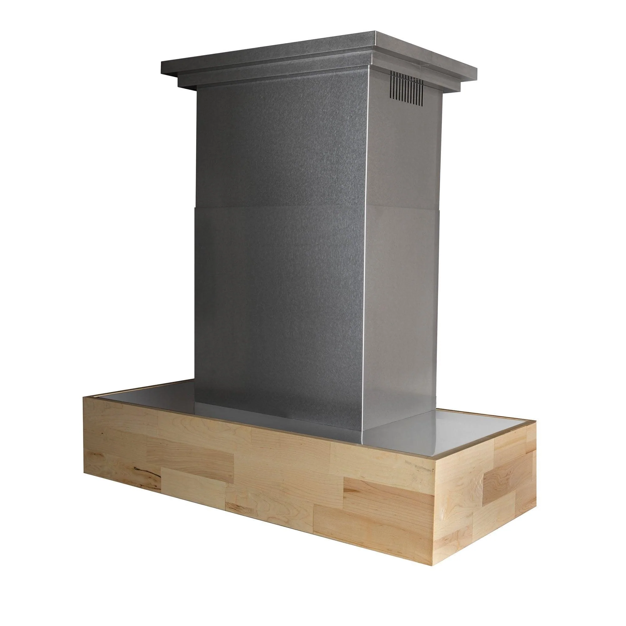 ZLINE KITCHEN AND BATH 681IM42 ZLINE 42 in. Designer Series Wooden Island Mount Range Hood in Butcher Block (681iM-42)