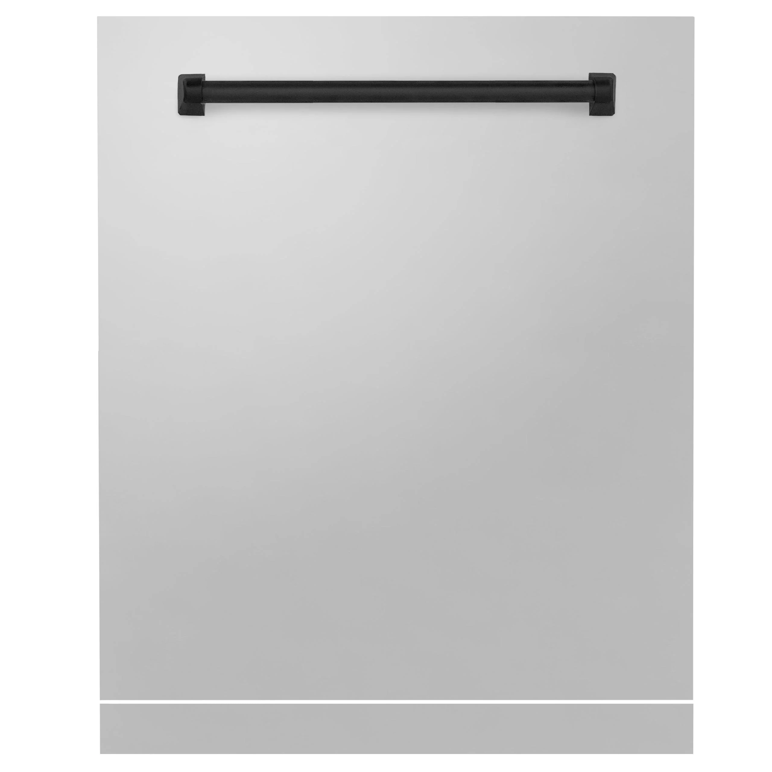 ZLINE KITCHEN AND BATH DPMTZ30424MB ZLINE Autograph Edition 24" Monument Dishwasher Panel in Stainless Steel with Matte Black Handle (DPMTZ-304-24-MB) Black