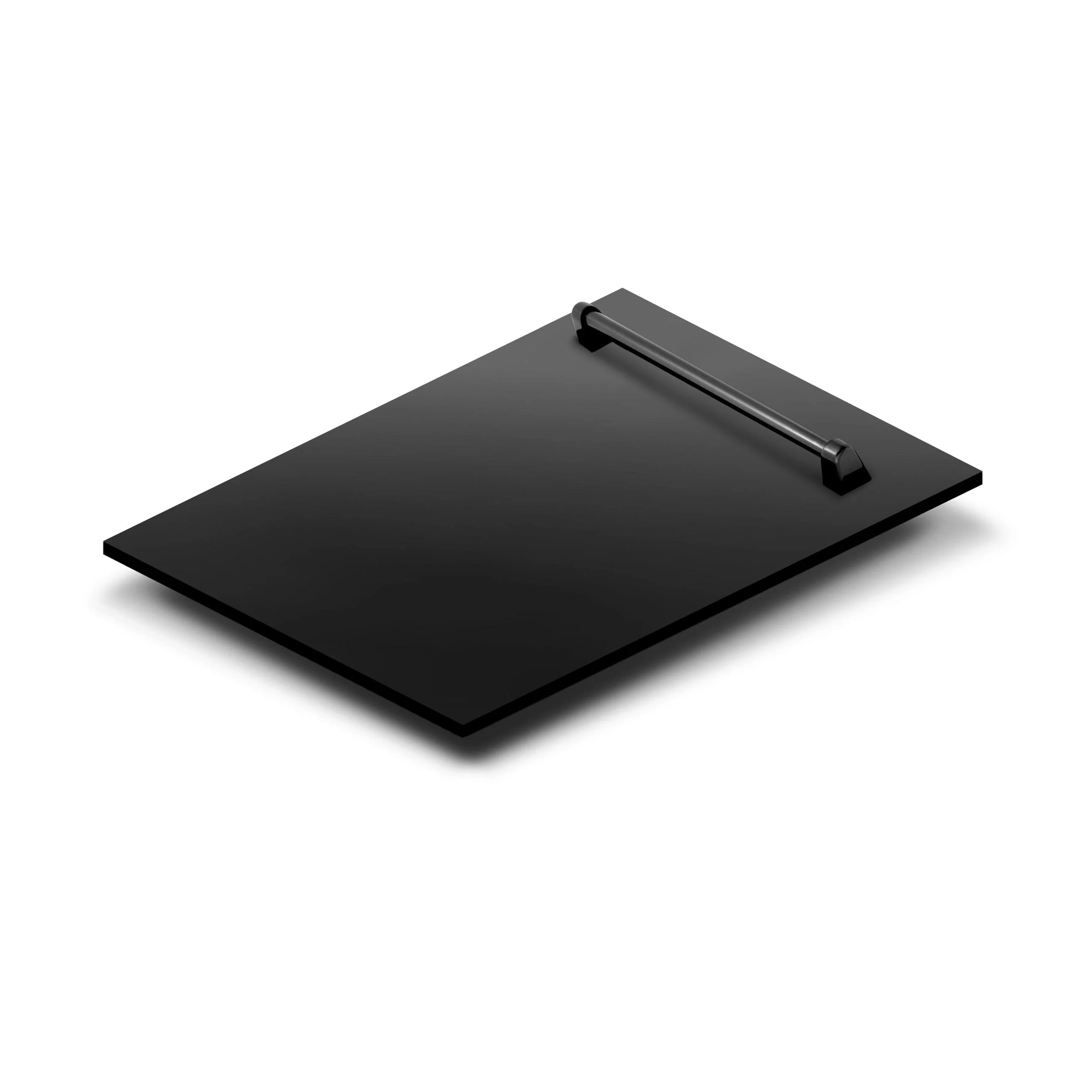 ZLINE KITCHEN AND BATH DPVBS18 ZLINE 18" Tallac Dishwasher Panel in Black in Stainless Steel with Traditional Handle (DPV-BS-18) Black in Stainless Steel