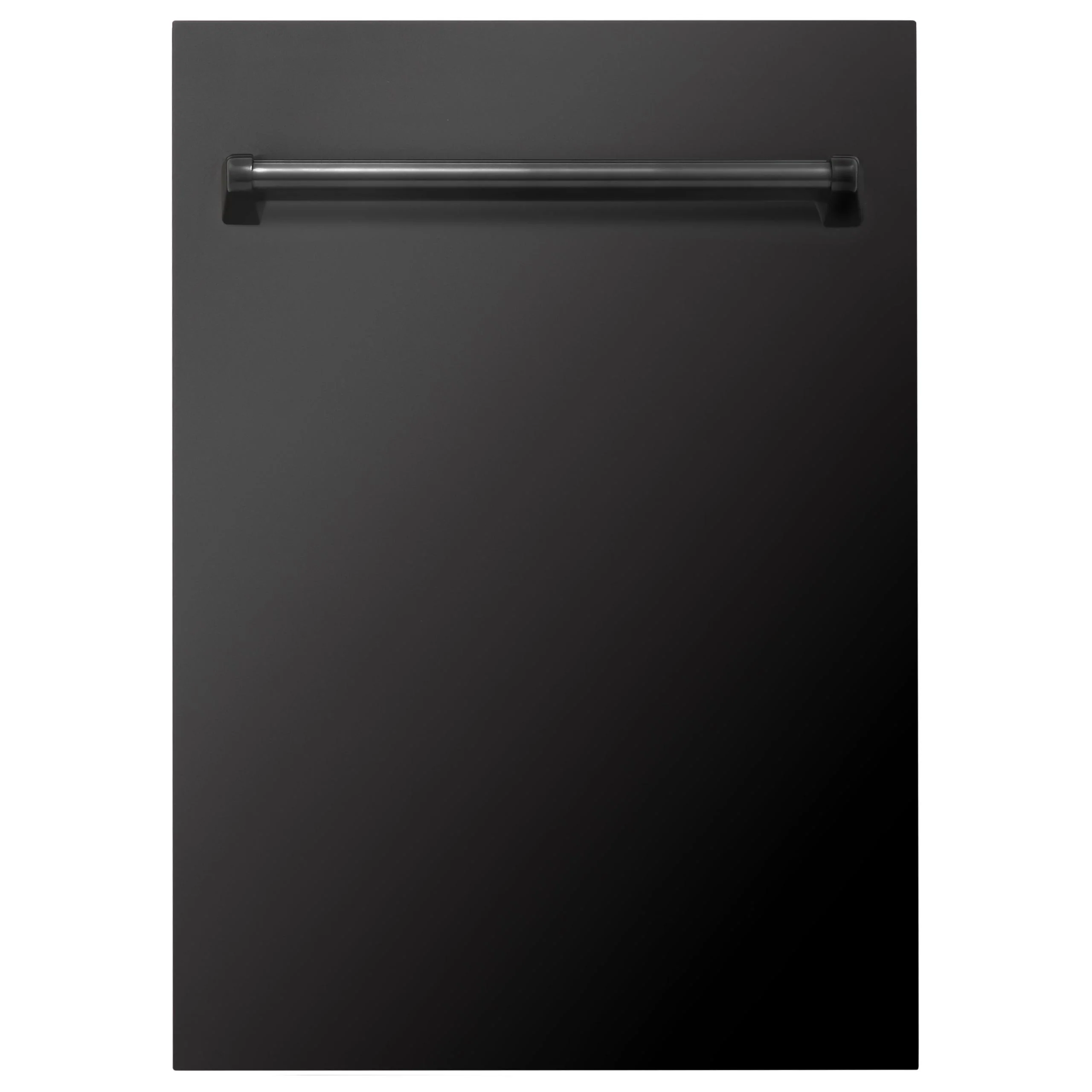 ZLINE KITCHEN AND BATH DPVBS18 ZLINE 18" Tallac Dishwasher Panel in Black in Stainless Steel with Traditional Handle (DPV-BS-18) Black in Stainless Steel - Image 5