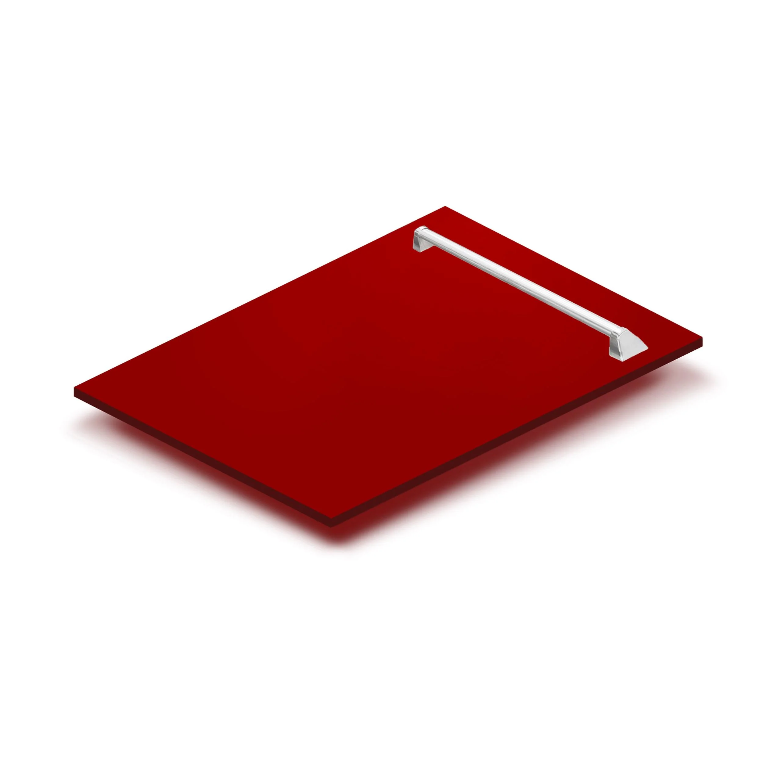 ZLINE KITCHEN AND BATH DPVRM18 ZLINE 18" Tallac Dishwasher Panel in Red Matte with Traditional Handle (DPV-RM-18) Red