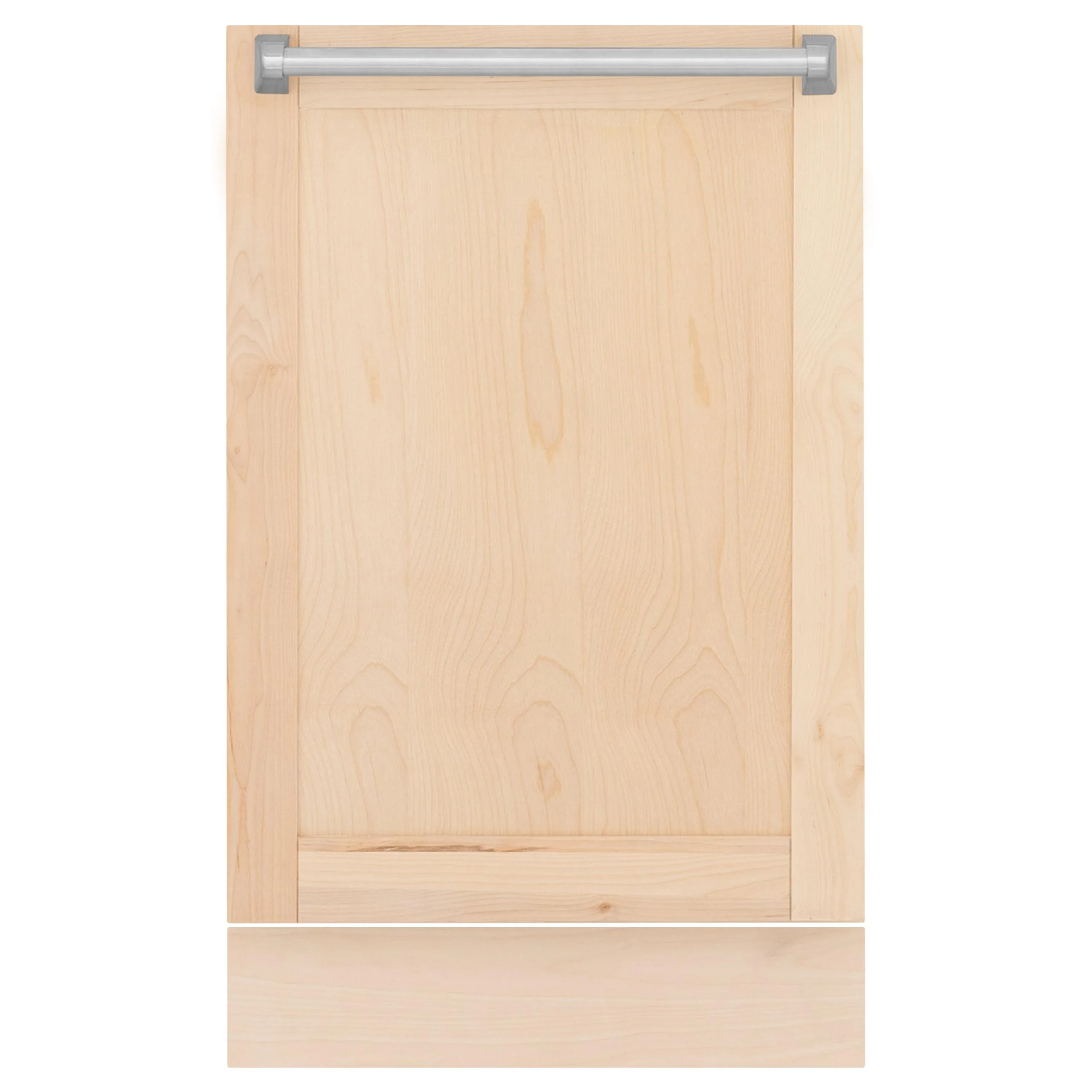 ZLINE KITCHEN AND BATH DPVUF18 ZLINE 18" Tallac Dishwasher Panel in Unfinished Wood with Traditional Handle (DPV-UF-18) Brown - Image 3