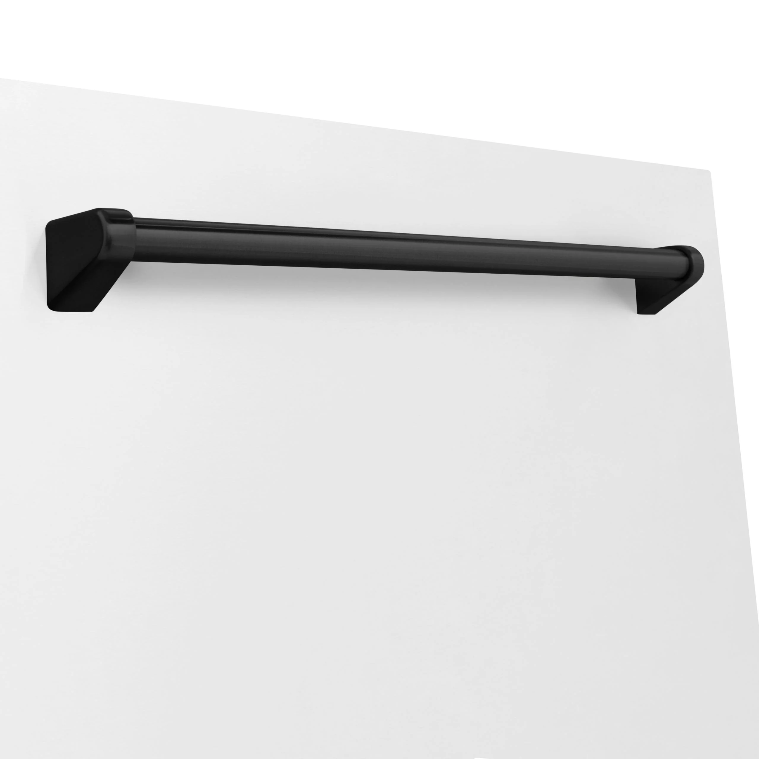 ZLINE KITCHEN AND BATH DPVZWM24MB ZLINE Autograph Edition 24" Tallac Dishwasher Panel in White Matte with Matte Black Handle (DPVZ-WM-24-MB) Black - Image 5