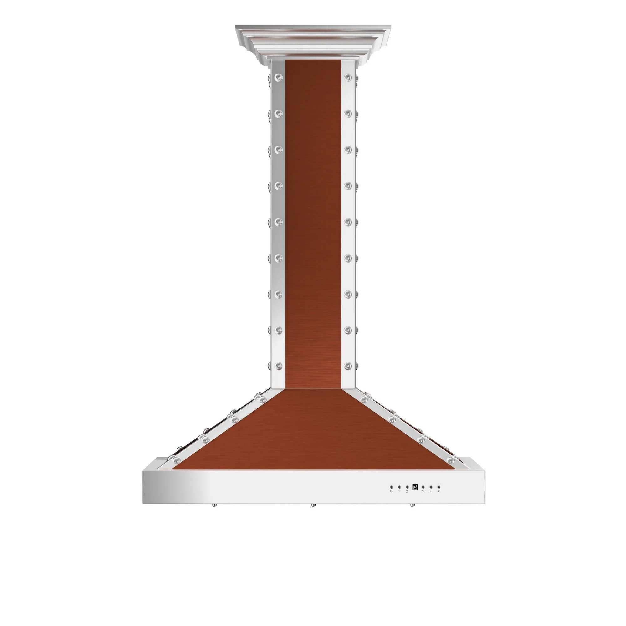 ZLINE KITCHEN AND BATH KB2ICSSXS30 ZLINE 30 in. Designer Series Copper Island Mount Range Hood with Satin Stainless Steel Trim (KB2i-CSSXS-30)
