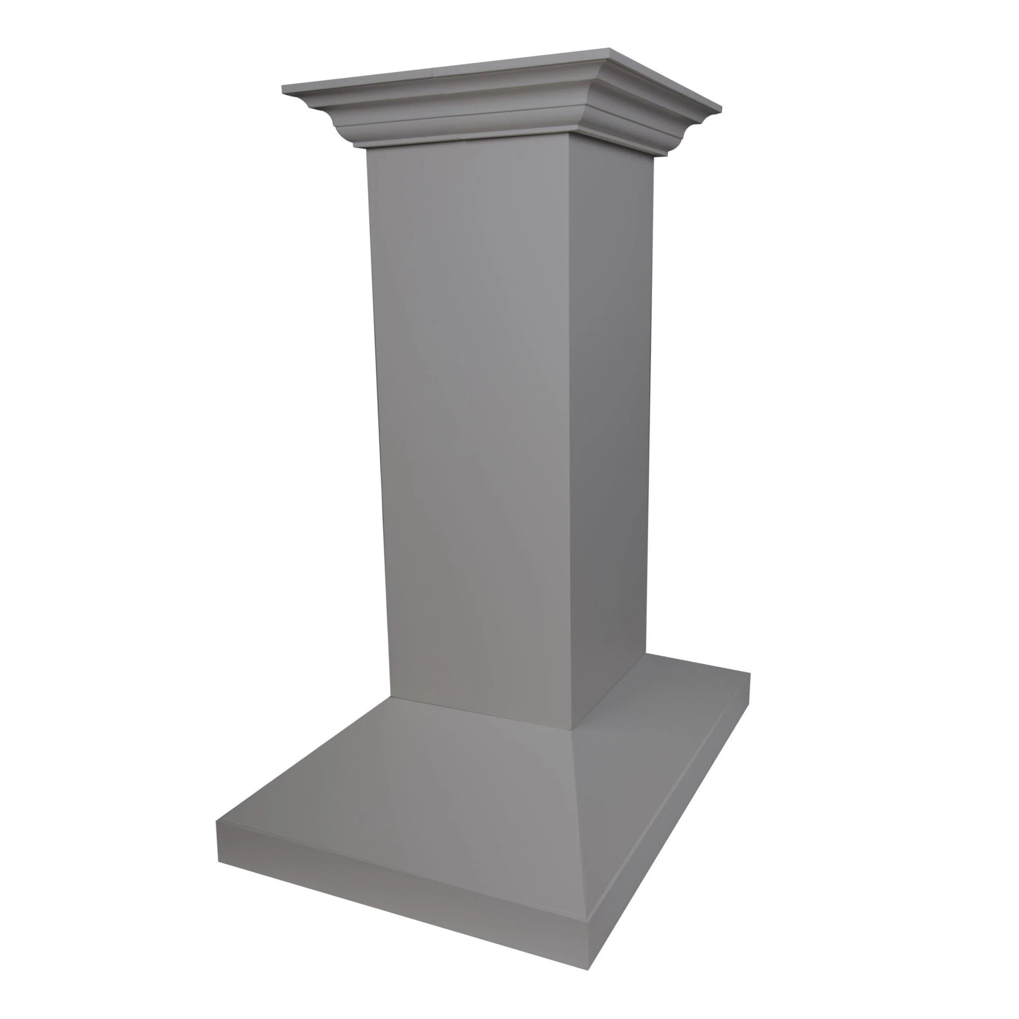 ZLINE KITCHEN AND BATH KBIUU30 ZLINE 30 in. Convertible Vent Wooden Island Mount Range Hood in Gray (KBiUU-30)