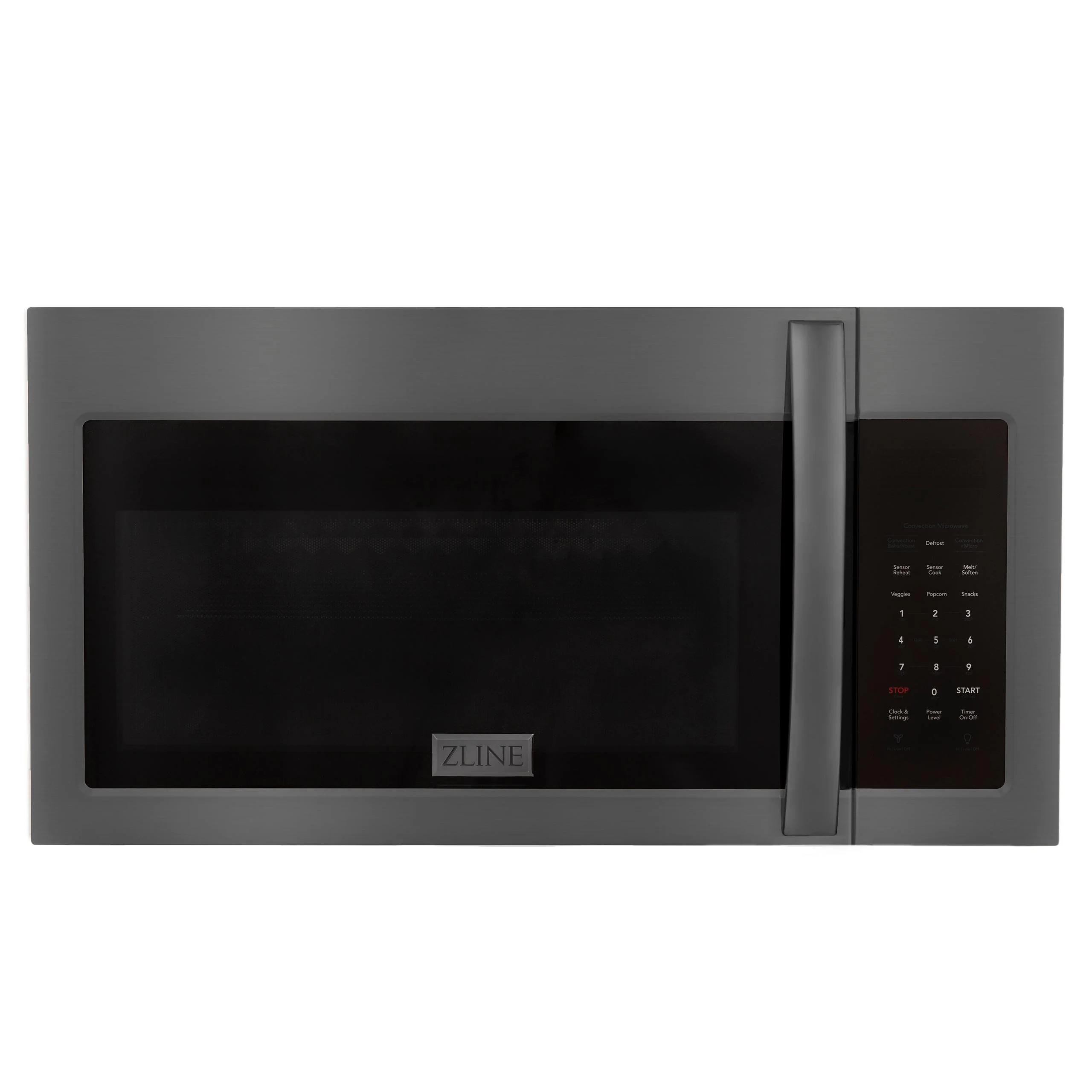 ZLINE KITCHEN AND BATH MWOOTRCF30BS ZLINE 30" 1.5 cu. ft. Over the Range Microwave in Black in Stainless Steel with Modern Handle and Set of 2 Charcoal Filters (MWO-OTRCF-30-BS) - Image 2