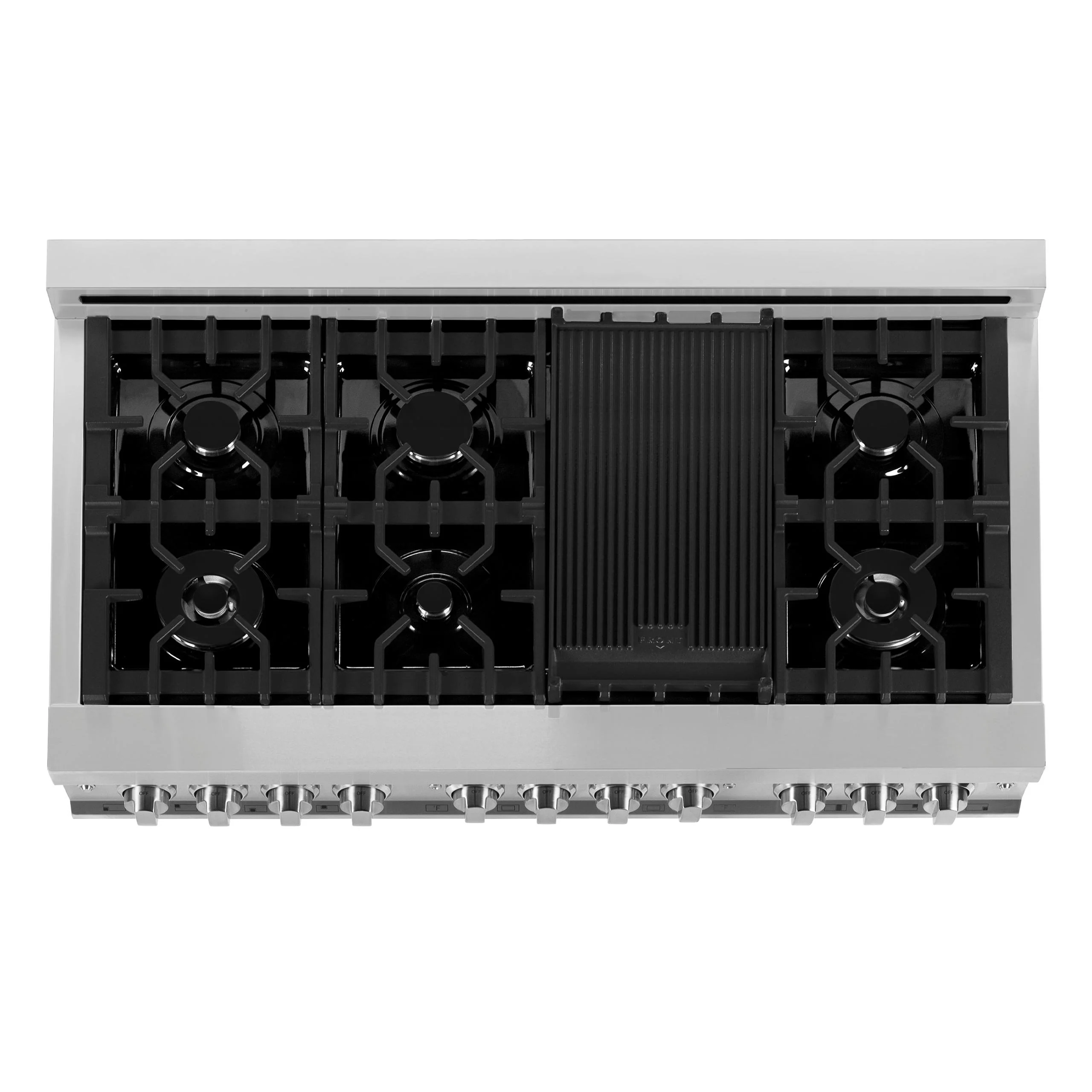 ZLINE KITCHEN AND BATH RAGR48 ZLINE 48 in. 6.0 cu. ft. Legacy Dual Fuel Range with 7 Burner Gas Cooktop and 2 Electric Ovens in Stainless Steel in Griddle (RA-GR-48) - Image 7