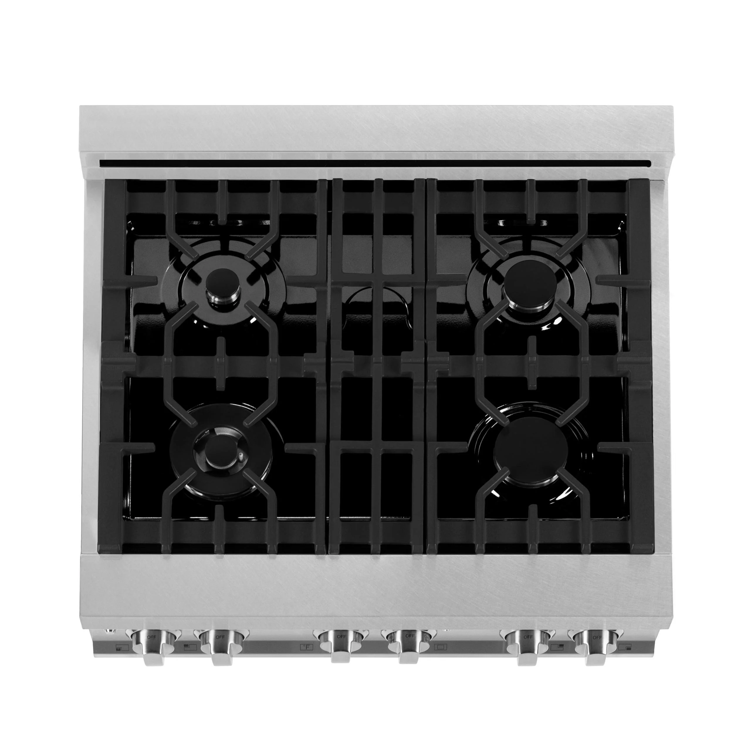 ZLINE KITCHEN AND BATH RASSNGR30 ZLINE 30 in. 4.0 cu. ft. Legacy Dual Fuel Range with 4 Burner Gas Cooktop and Electric Convection Oven in Satin in Stainless Steel with Griddle (RAS-SN-GR-30) - Image 8