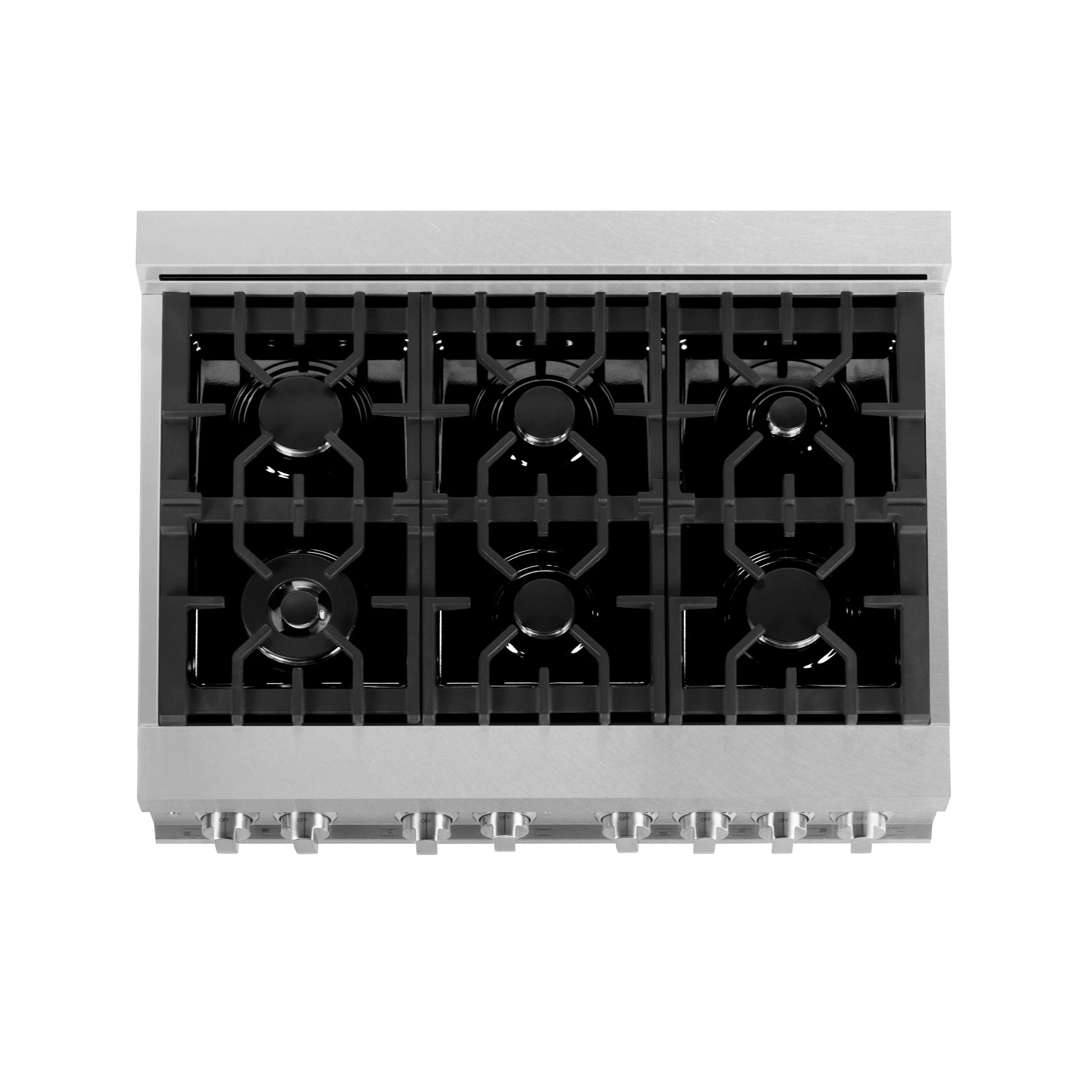 ZLINE KITCHEN AND BATH RASSNGR36 ZLINE 36 in. 4.6 cu. ft. Legacy Dual Fuel Range with 6 Burner Gas Cooktop and Electric Convection Oven in Satin in Stainless Steel with Griddle (RAS-SN-GR-36) - Image 10