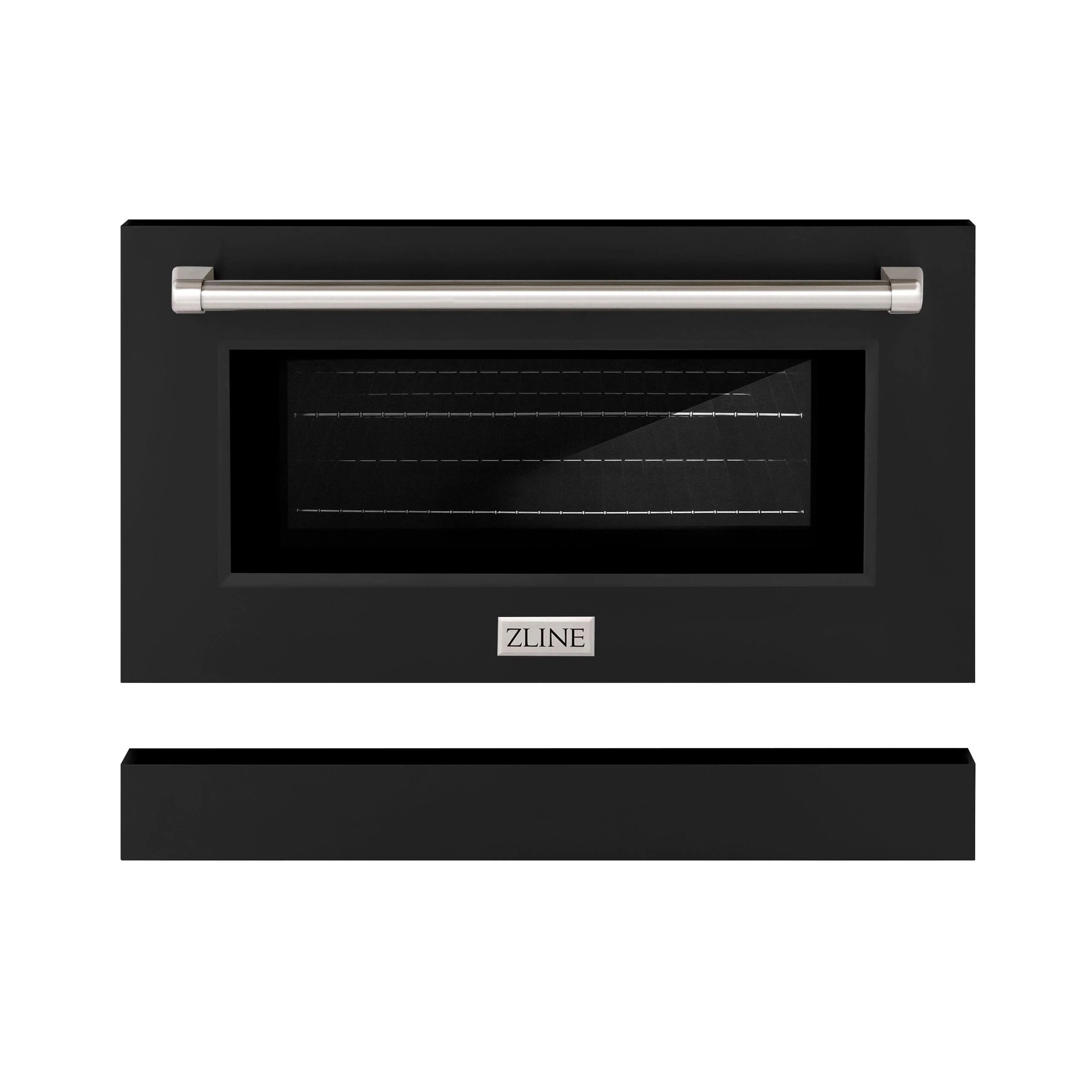 ZLINE KITCHEN AND BATH SRDRBLM36 ZLINE 36 in. Black Matte Range Door for SGR Models (SR-DR-BLM-36)