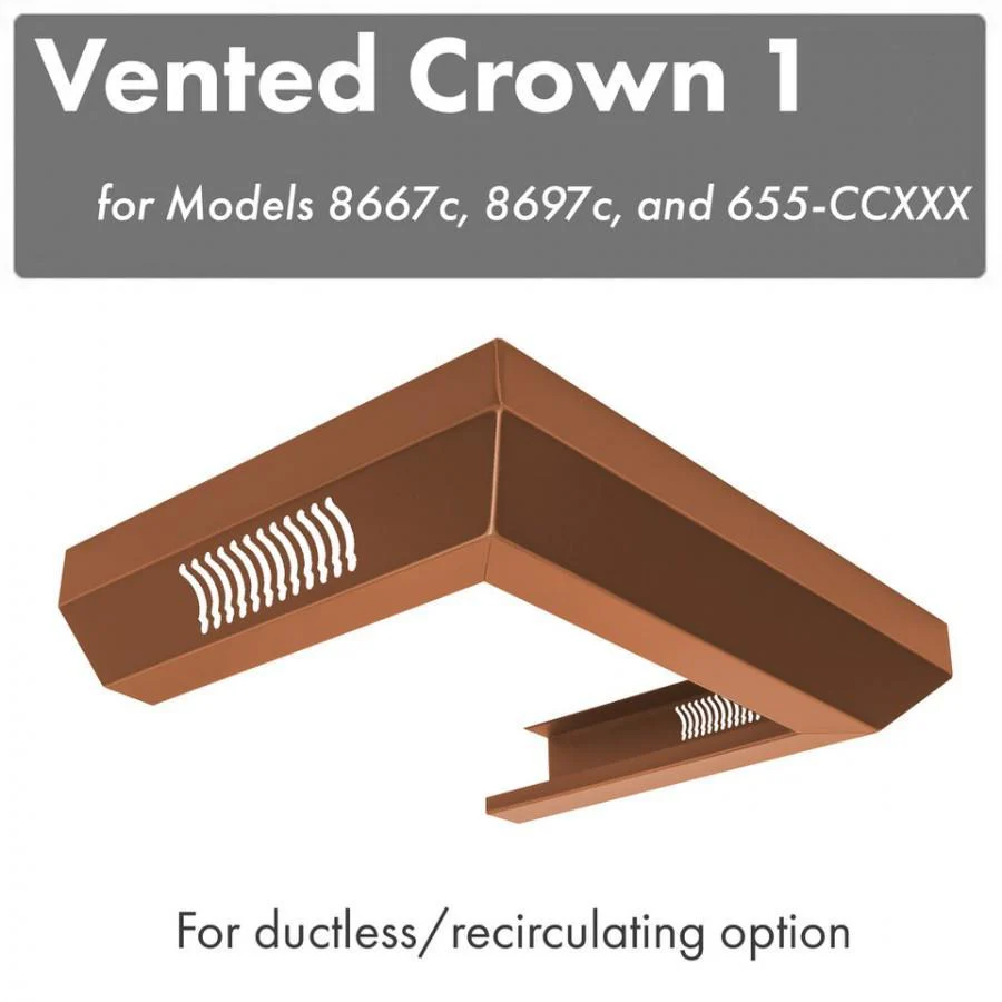 ZLINE KITCHEN AND BATH CM6V8667C ZLINE Vented Crown Molding Profile 6 for Wall Mount Range Hood (CM6V-8667C)