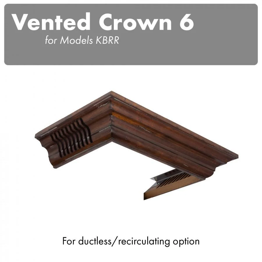 ZLINE KITCHEN AND BATH CM6VKBRR ZLINE Vented Crown Molding Profile 6 for Wall Mount Range Hood (CM6V-KBRR)